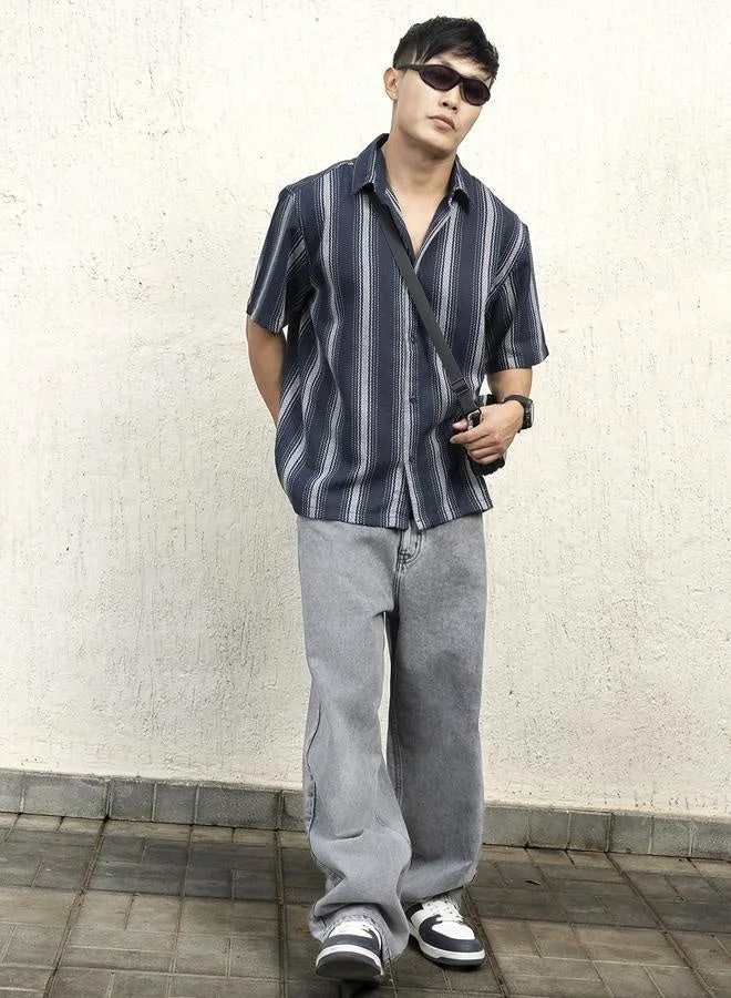 Hubberholme  Navy Shirt for Men, Classic Fit for Men | Best Price UAE