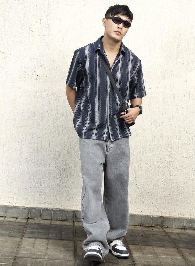 Hubberholme Navy Shirt for Men, Classic Fit - Image 5