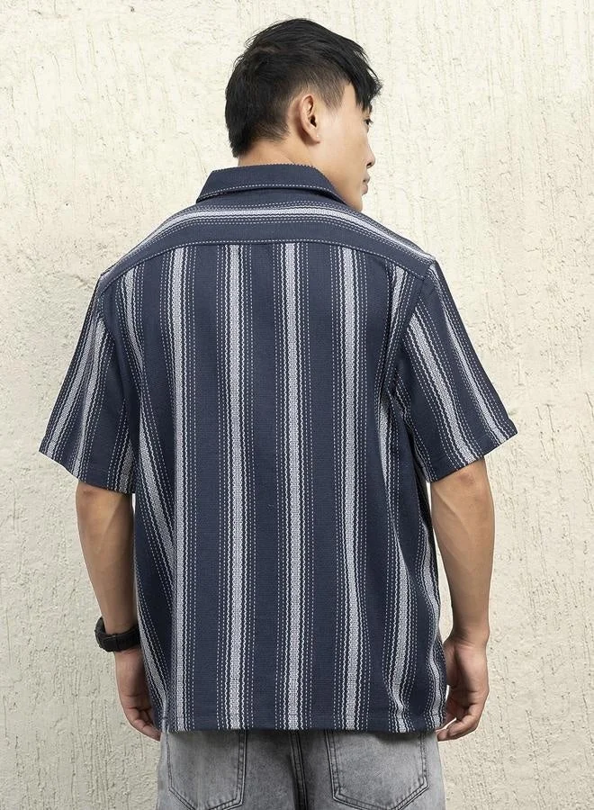 Hubberholme  Navy Shirt for Men, Classic Fit for Men | Best Price UAE