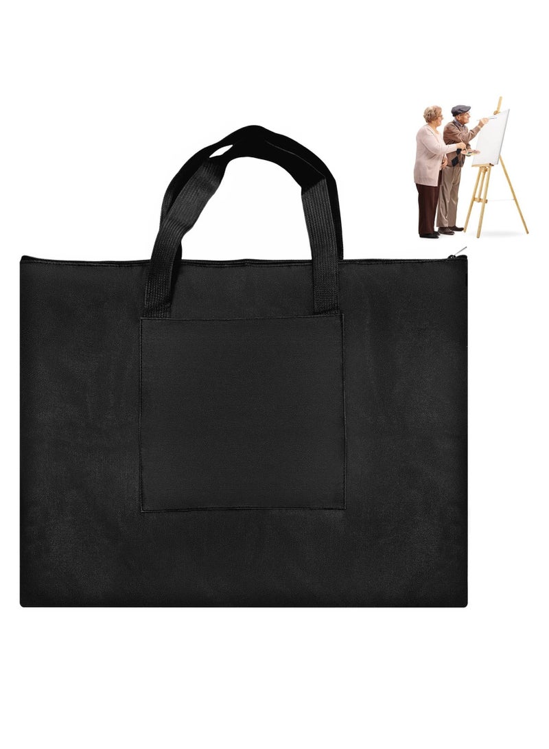 Captaintech A2 Waterproof Artist Portfolio Case, Canvas Art Portfolio Carrying Bag Waterproof Drawing Board Bag, A2 Art Folder with Shoulder Strap for Artwork Painting 25.4 x21.3 inch - Image 1