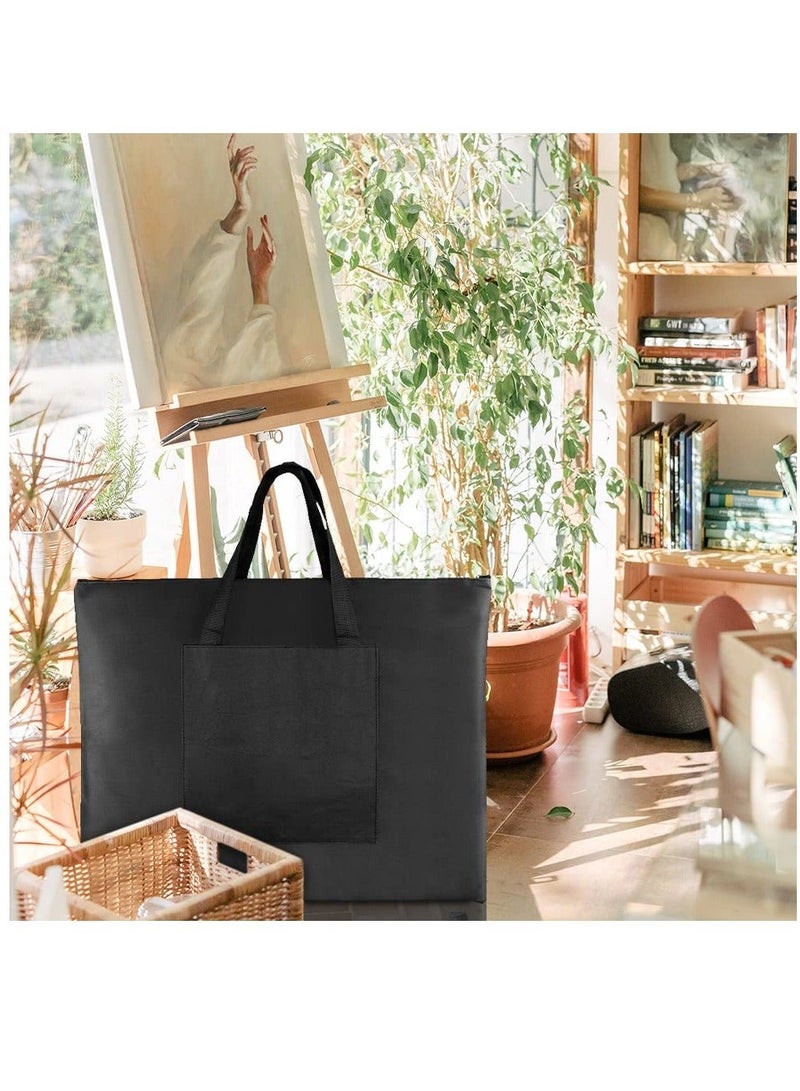 Captaintech A2 Waterproof Artist Portfolio Case, Canvas Art Portfolio Carrying Bag Waterproof Drawing Board Bag, A2 Art Folder with Shoulder Strap for Artwork Painting 25.4 x21.3 inch - Image 2