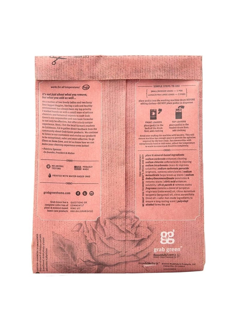 Grab Green - Grab Green Stoneworks Laundry Detergent Pods With Rose Petals 50 loads - Image 1