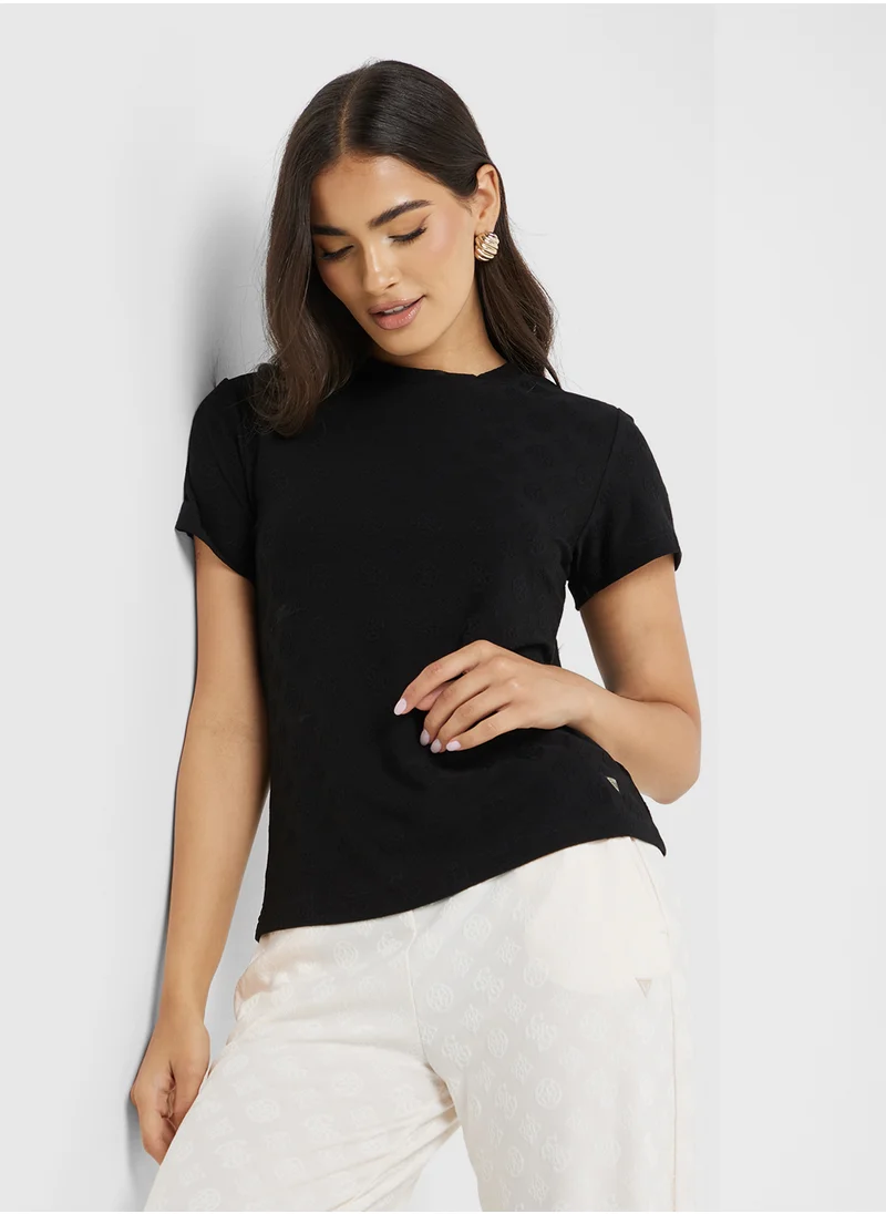 GUESS Logo Crew Neck T-Shirt