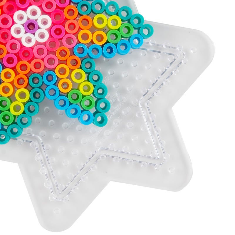 Perler Beads Assorted Small and Large Pegboards for Kid's Crafts - (5) clear Perler pegboards, (1) sheet of reusable ironing paper, 6 pcs - Image 5