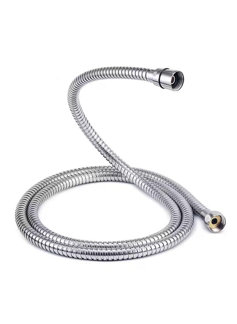 Imaashi Imaashi Shower Hose Stainless Steel HandHeld Shower Head Hose Faucet Extension Pipe With Solid Brass Nut Link Encryption Flexible Shower Head Hose Bidet Extension Pipe 1 Meter  - Image 1