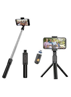 Generic Phone Tripod | Selfie Stick Tripod With Remote | 3 In 1 Extendable Tripod For Phone With Remote Holder | Portable Lightweight Extendable Phone Tripod  - Image 1