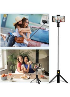Generic Phone Tripod | Selfie Stick Tripod With Remote | 3 In 1 Extendable Tripod For Phone With Remote Holder | Portable Lightweight Extendable Phone Tripod  - Image 2