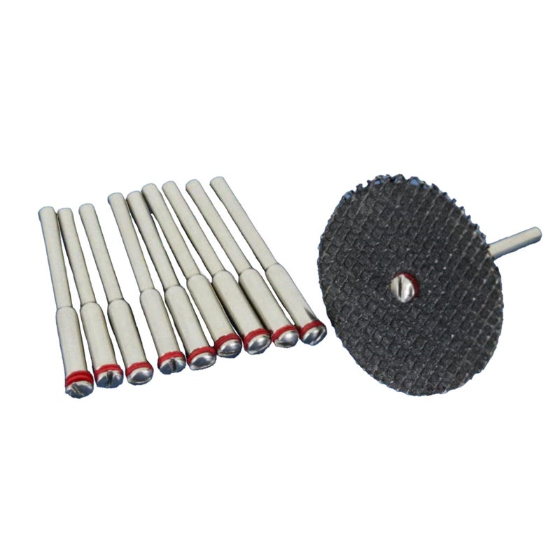 TEMO 10 قطع 2 مم (5/64 بوصة) عجلة قطع مسمار حامل 1/8 بوصة لأدوات دوارة Dremel - Image 3