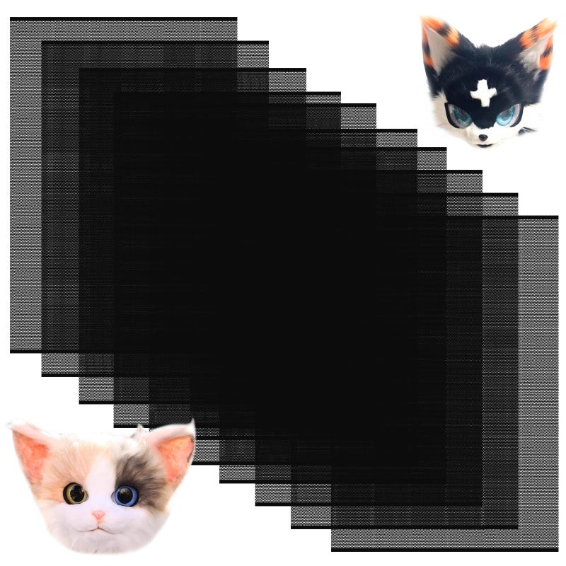 CXIIPOL 10 Sheet Fursuit Eye Mesh, 0.5mm Black Eye Mesh Plastic Meshs Sheet 11.8 X 7.87 Inch for Mask Furry Cosplay Props Fursuits Sculpting Supplies - Image 1