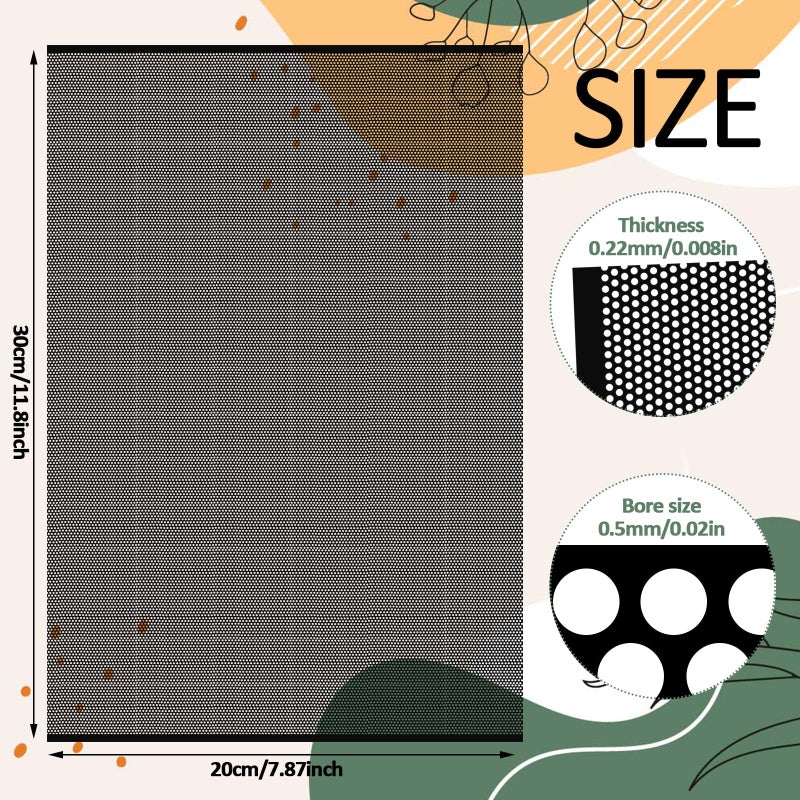 CXIIPOL 10 Sheet Fursuit Eye Mesh, 0.5mm Black Eye Mesh Plastic Meshs Sheet 11.8 X 7.87 Inch for Mask Furry Cosplay Props Fursuits Sculpting Supplies - Image 2