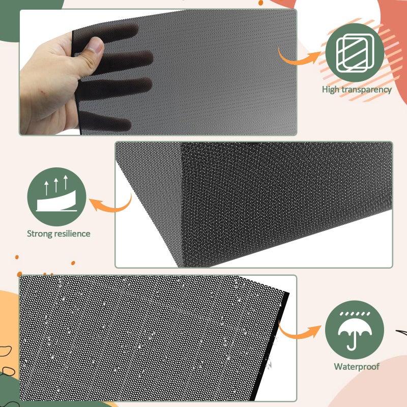 CXIIPOL 10 Sheet Fursuit Eye Mesh, 0.5mm Black Eye Mesh Plastic Meshs Sheet 11.8 X 7.87 Inch for Mask Furry Cosplay Props Fursuits Sculpting Supplies - Image 3