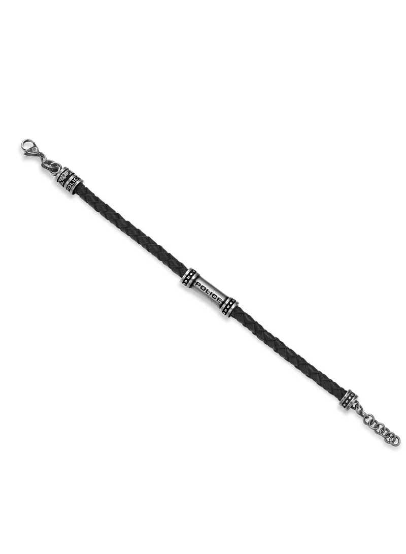 Police  Bracelet for Men in Silver and Black for Men | Best Price UAE