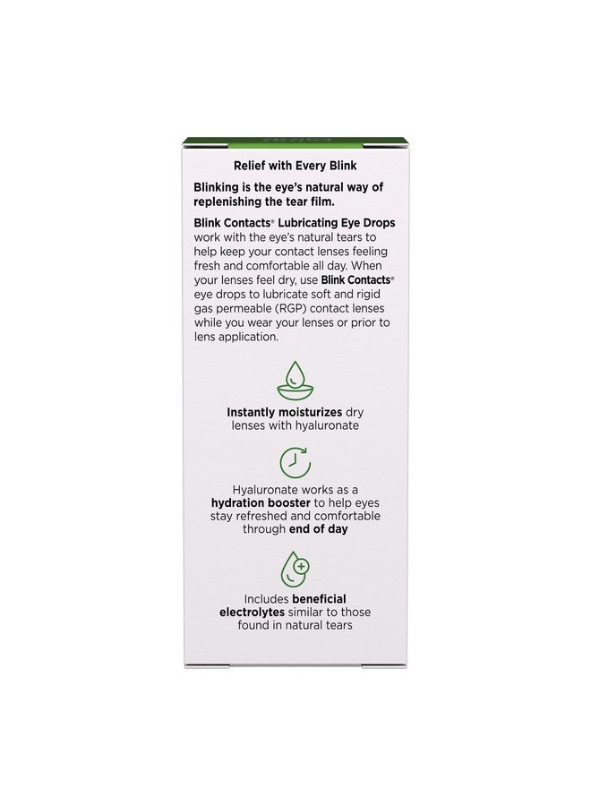 Blink Contacts Lubricating Eye Drops 0.34 fl oz (10 mL), Pack of 3 - Image 4