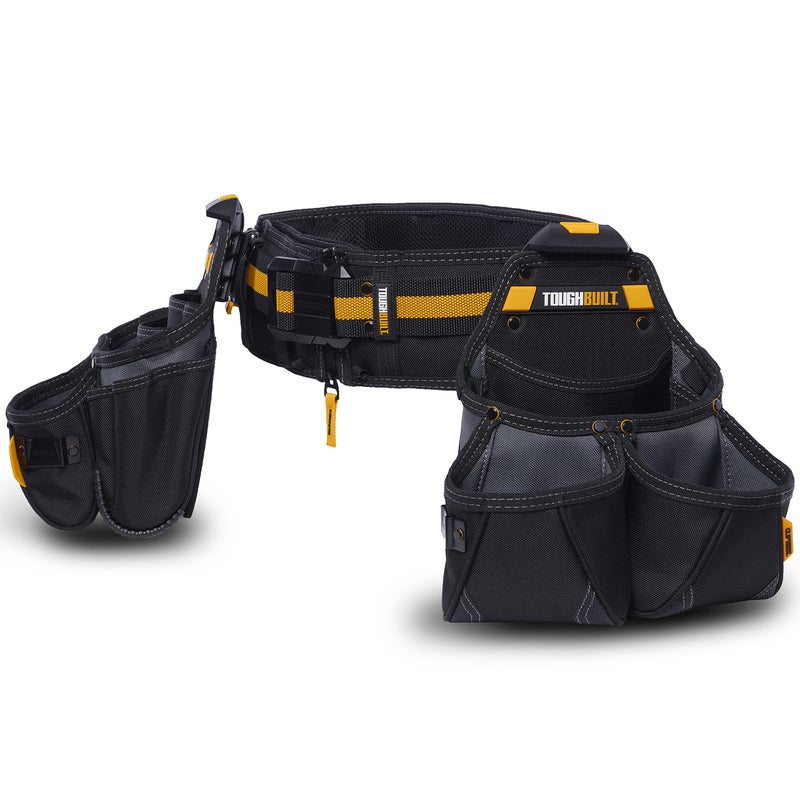 ToughBuilt Cliptech Series - 3-Piece Tradesman Tool Belt Set with Heavy-Duty Jobsite Construction, Organized Easy-Access Tool Storage, and All-Day Professional Comfort (TB-CT-111-3P) - Image 1