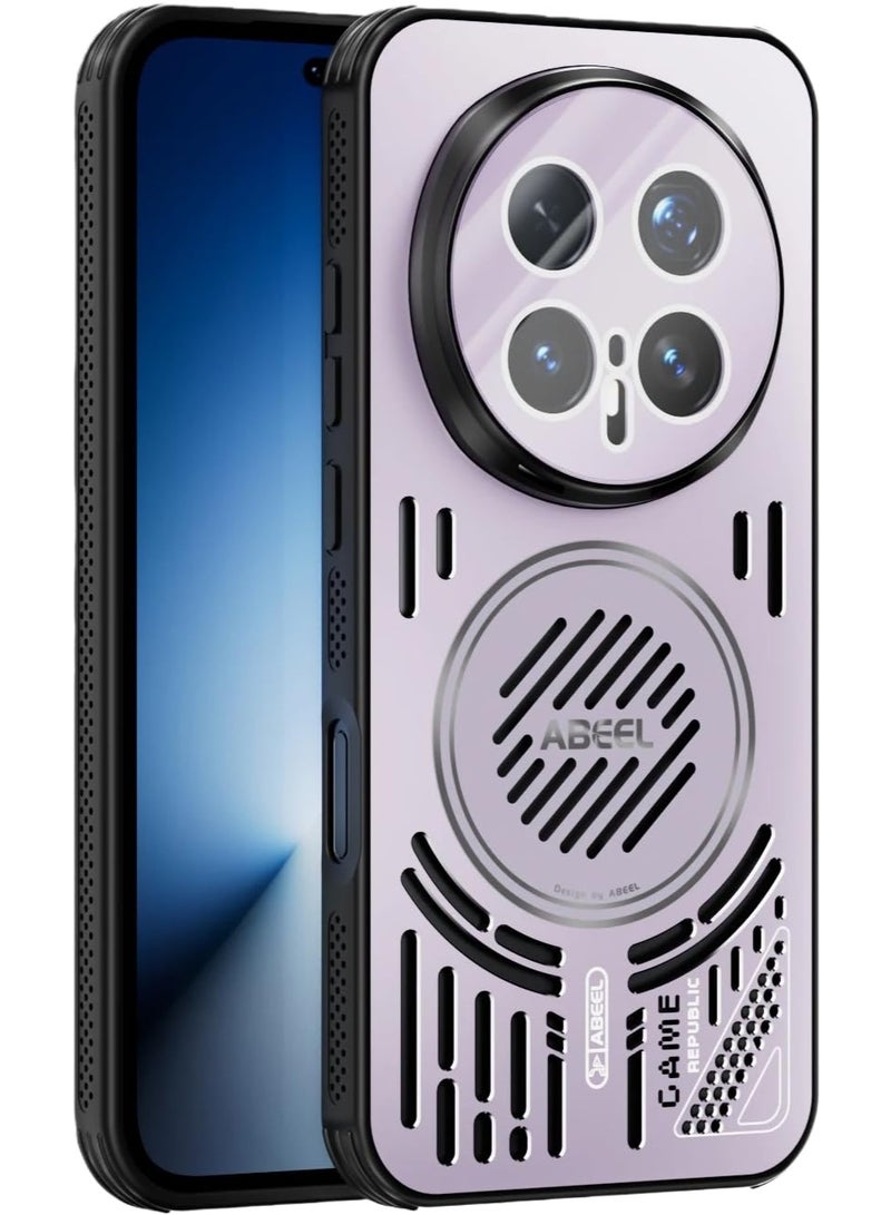 general Case Compatible with Honor Magic 8 Pro 5G, Metal Hollow Heat Dissipation Case with Camera Protection [Compatible with Mag-Safe] Shockproof Silicone Bumper Slim Phone Cover