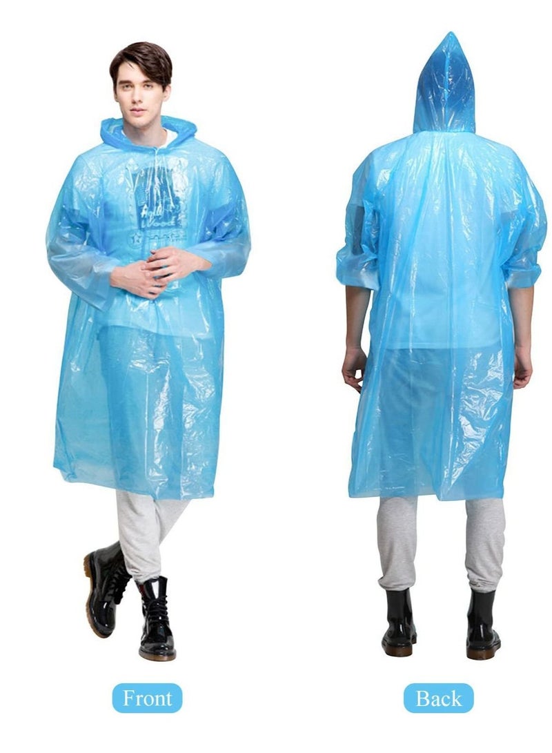 SYOSI Rain Ponchos Family Pack  12 Pack Emergency Waterproof Ponchos for Kids Adults Assorted Colors 003mm Thickness Disposable Emergency Ponchos for Family Travel Camping Hiking Fishing - Image 3