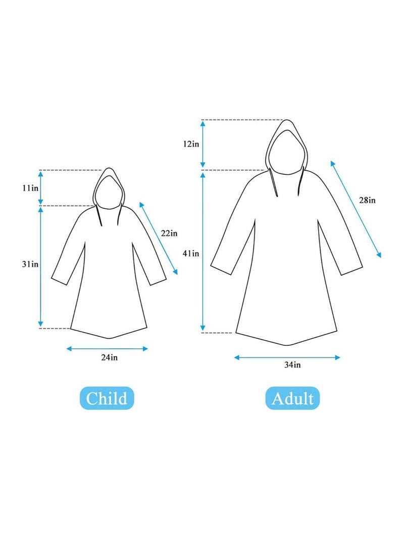 SYOSI Rain Ponchos Family Pack  12 Pack Emergency Waterproof Ponchos for Kids Adults Assorted Colors 003mm Thickness Disposable Emergency Ponchos for Family Travel Camping Hiking Fishing - Image 4