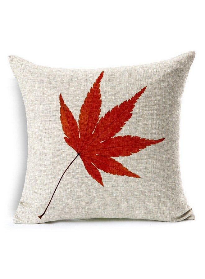 All Smiles All Smiles Fall Throw Pillow Covers 18x18 Set of 4 Decorative Thanksgiving Autumn Kitchen Home Decor Cushion for Porch Couch,Outside Outdoor Harvest Decorations Maple Leaves  - Image 4