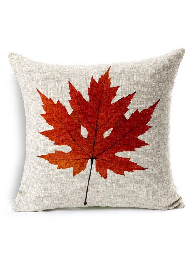 All Smiles All Smiles Fall Throw Pillow Covers 18x18 Set of 4 Decorative Thanksgiving Autumn Kitchen Home Decor Cushion for Porch Couch,Outside Outdoor Harvest Decorations Maple Leaves  - Image 5