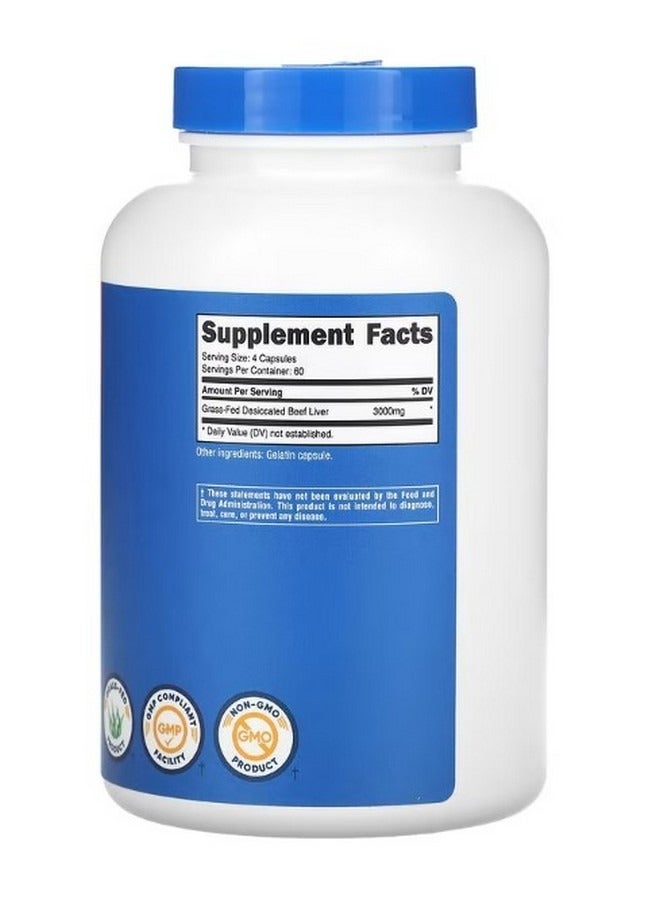 Nutricost Grass Fed Desiccated Beef Liver 3000 Mg 240 Capsules 750 Mg Per Capsule - Image 2