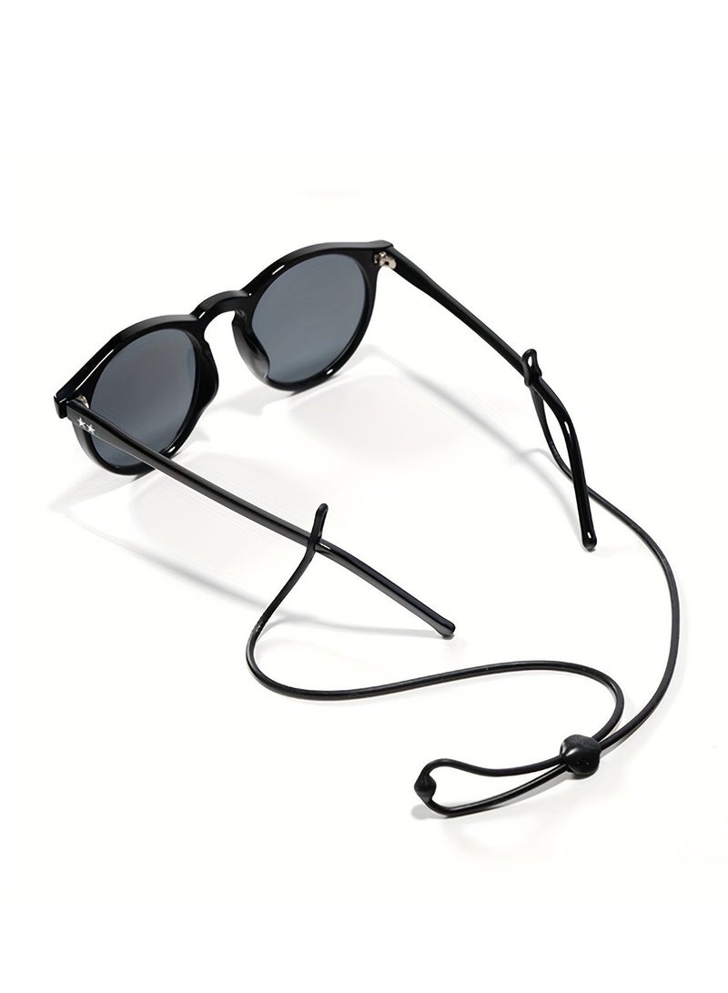 مجموعة من 6 أحزمة نظارات من السيليكون، أحزمة إطارات نظارات غير قابلة للانزلاق بثلاث فتحات، أحزمة حبل نظارات قابلة للتعديل، أحزمة نظارات رياضية، أحزمة نظارات شمسية للكبار والأطفال - Image 5