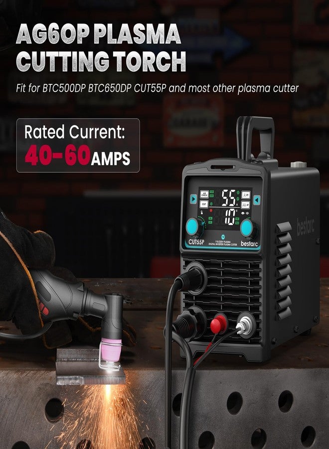bestarc Pilot Arc Plasma Cutting Torch, AG60P 4 Meters, Red, Suitable for Plasma Cutter BTC500DP Gen 2, 3, 7 - Image 5