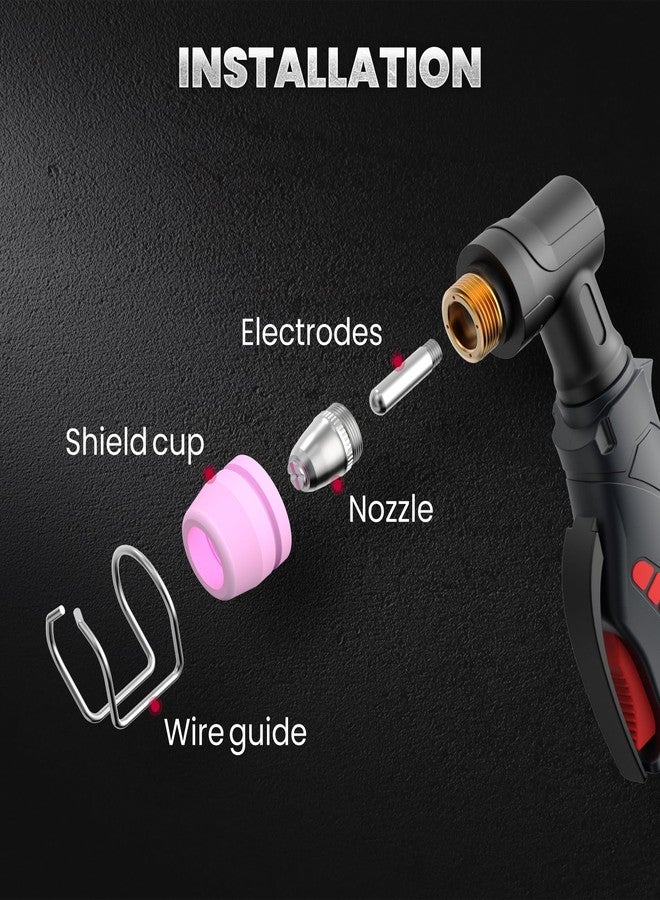 bestarc Pilot Arc Plasma Cutting Torch, AG60P 4 Meters, Red, Suitable for Plasma Cutter BTC500DP Gen 2, 3, 7 - Image 2