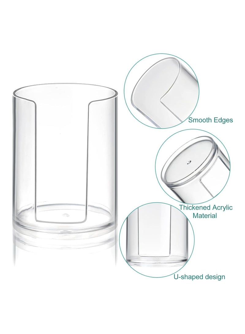 Clear Cup Dispenser, Bathroom Cup Dispenser, Disposable Mouthwash Cups Holder Fit 3oz-4oz Small Paper Cups, Cup Storage Stand, Cup Holder for Countertop  - Image 3