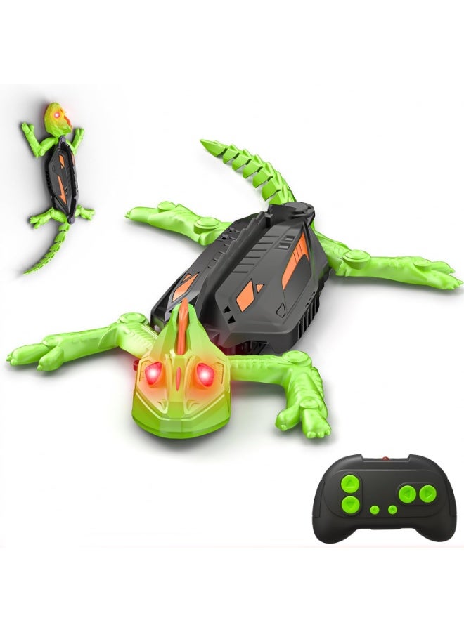 Wall Crawler Gecko with LED Eyes, 360° Rotation RC Robot Lizard for Kids, Climbs up Walls Climbing Chameleon for Prank Toys & Games, Birthday Xmas Gifts Presents Toys for Boys Age 3 4 5 6 7 8+ - Image 1