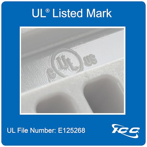 ICC 66M Wiring Block, 50-Pair Without Bracket, 66M1-50 Punch Down Block for Telephone System, Punch Down Cabling and Wire Termination, 10" H x 3.5" W x 1" D, White - Image 4