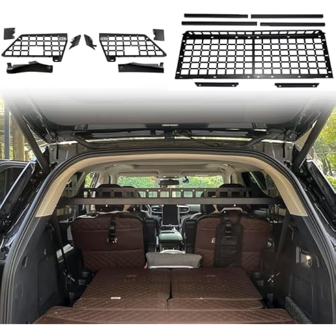 rayihni for Ford Explorer 2020-2024 Rear Cargo Rack Shelf Luggage Storage Panel Mesh Car Accessories - Image 3