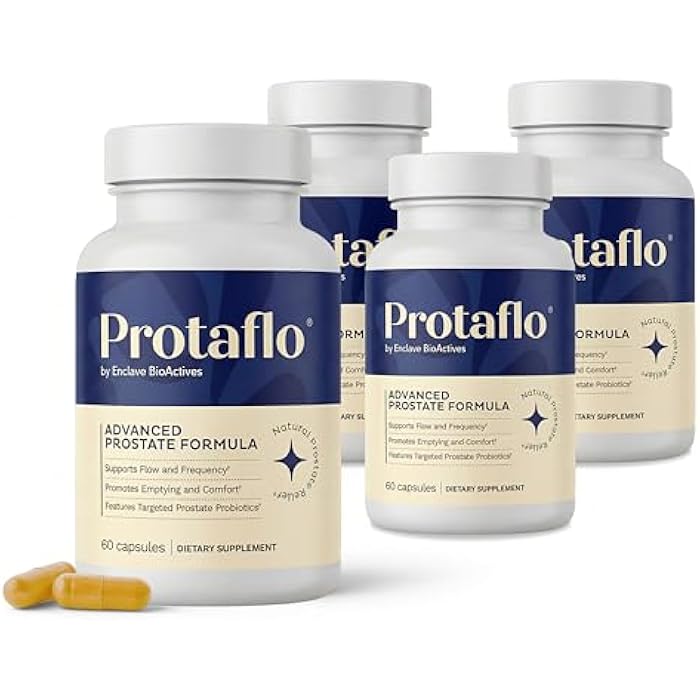 Prostate Supplements for Men 4 Pack - Supports Urinary Flow & Bladder Control | Probiotics + Black Walnut, Nettle, Turmeric, Lycopene, Pumpkin Seed, Vitamin D3 & K2, Zinc + Selenium, 60 Caps - Image 1