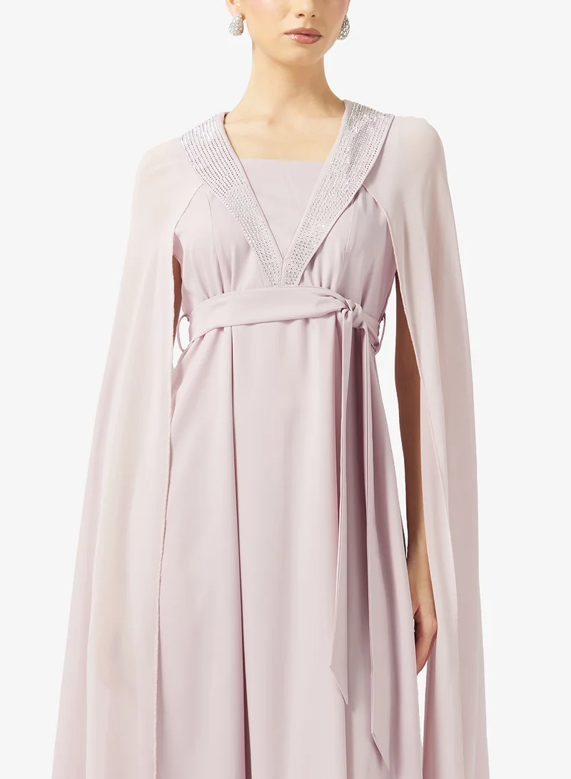 Khizana  Dress With Exaggerated Cape for Women | Best Price UAE