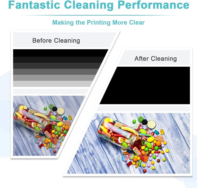 Printer Cleaning Kit for Epson, Printhead Cleaning Kit for HP, Inkjet Printer Head Cleaner for Canon, Printers Cleaner Printhead Cleaning Solution for Inkjet, Printers Print Head Cleaning Kits 100mL - Image 2