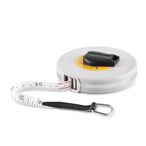 FREEMANS FT15 Fiberglass Top Line Measuring Tape - 15m/50ft || Case Reinforced with Stainless Steel Band || Durable Winding Mechanism Handle and Stainless Steel Mouth with End Hook - Image 3