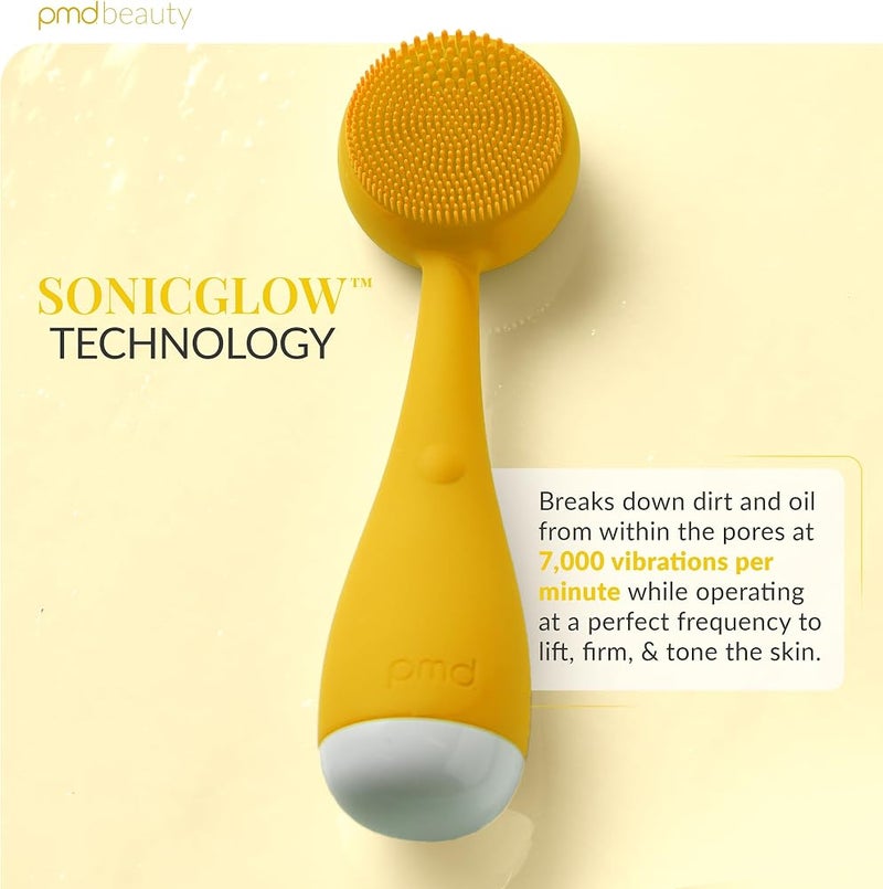 PMD Beauty Clean Mini - Smart Facial Cleansing Device with Silicone Brush & Anti-Aging Massager - Waterproof - SonicGlow Vibration Technology - Clear Pores and Blackheads - Lift,Firm,and Tone Skin - Image 2