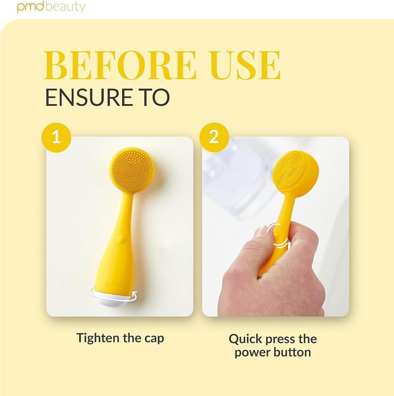 PMD Beauty Clean Mini - Smart Facial Cleansing Device with Silicone Brush & Anti-Aging Massager - Waterproof - SonicGlow Vibration Technology - Clear Pores and Blackheads - Lift,Firm,and Tone Skin - Image 5
