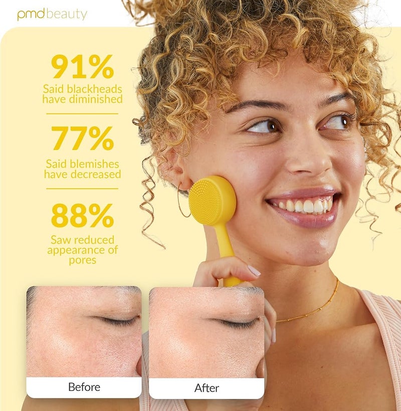 PMD Beauty Clean Mini - Smart Facial Cleansing Device with Silicone Brush & Anti-Aging Massager - Waterproof - SonicGlow Vibration Technology - Clear Pores and Blackheads - Lift,Firm,and Tone Skin - Image 4