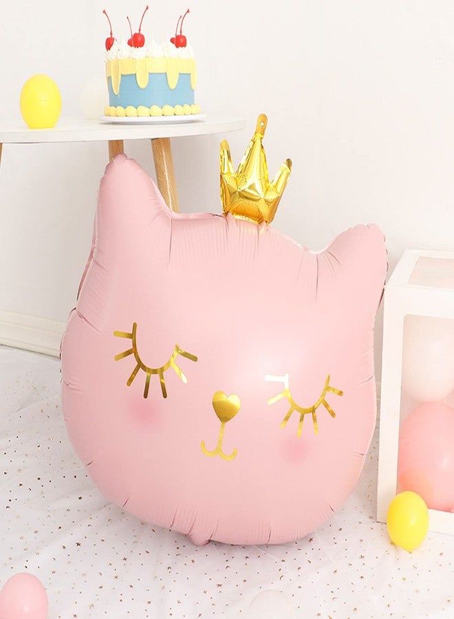 MOHYS 4 Pack Cat Balloons Cat Birthday Party Supplies Kitten Balloon Decor for Cat Theme Party Baby Shower Wedding Theme Birthday Party, 32inch - Image 4