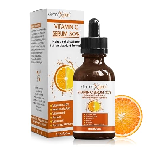 dermaxgen 30 Vitamin C Serum for Face  Natural  Organic Anti Wrinkle  Skin Rejuvenator Moisturizer with Hyaluronic Acid  Vitamin E  Powerful Anti Aging Serum  AgeDefying Beauty Regimen 1FL OZ