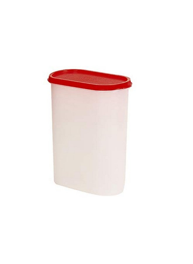 Mahaware Modular Oval Plastic Kitchen Container Set,2400 ml, Set of 9, Red - Image 2