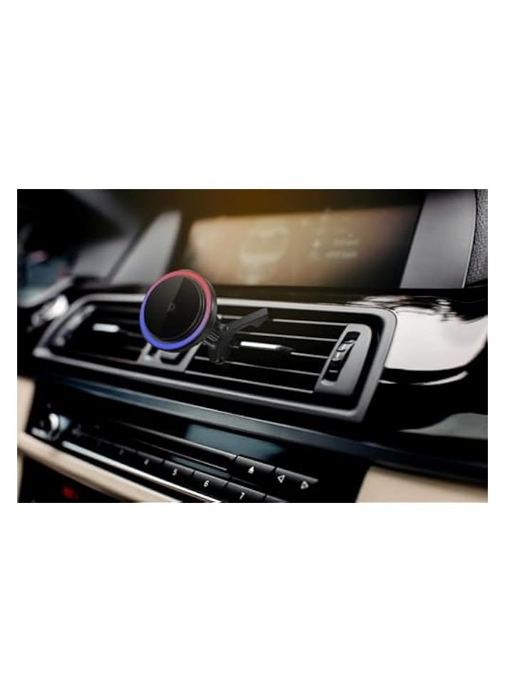 erorex 15W Qi2 Compatible with MagSafe Square Fast Charging Pad with Airvent & Suction Mount and Car Charger - Black  - Image 5