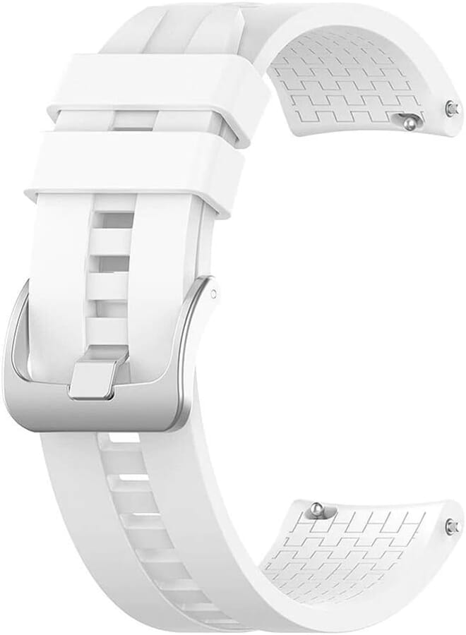 EP 22MM Small Sport Silicone Matte Bracelet Watch Band, 46MM, White