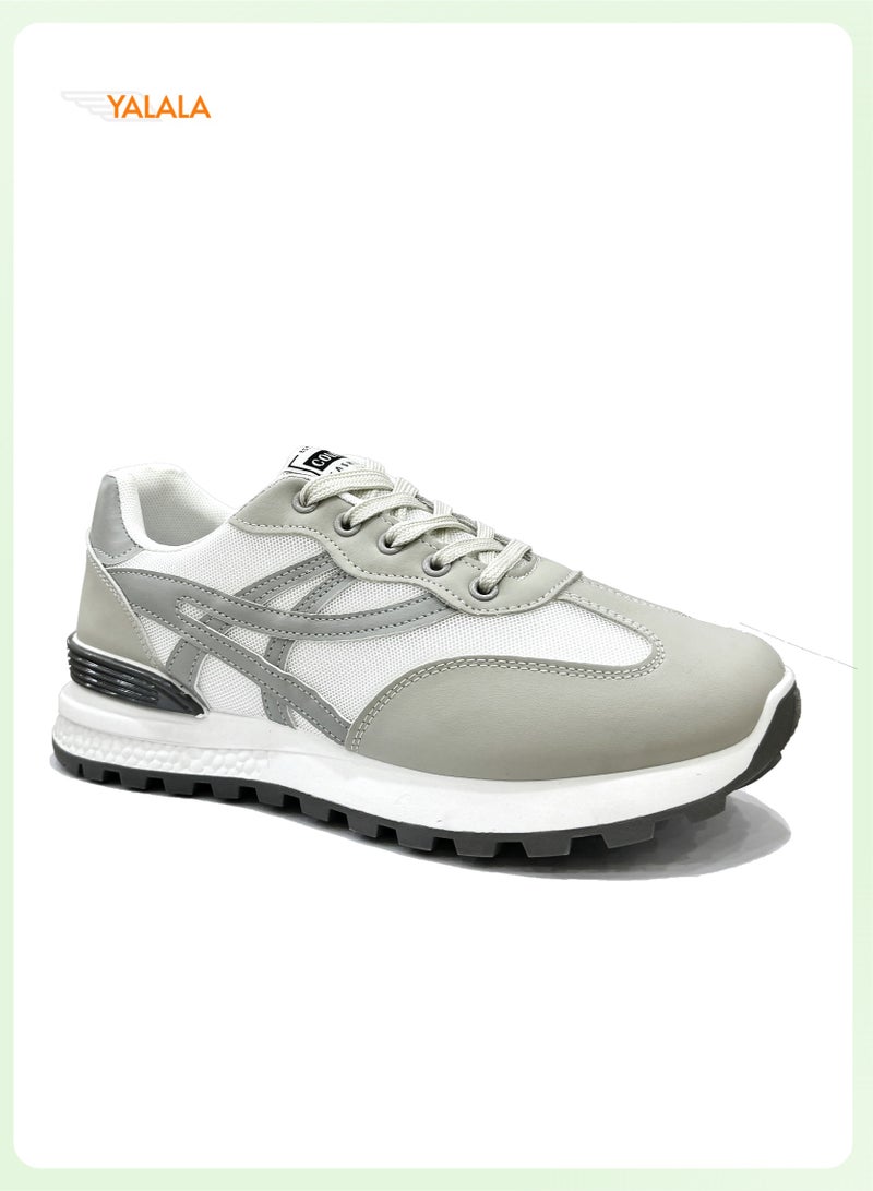 YALALA Men's Classic Mesh Lace-up Sneakers| Fashion Stylish Running Shoes, Breathable Ultra Lightweight Anti-slip Soft Sole, Good for Walking Running Jogging Sports Outdoor Gym Athletic Activities  - Image 1