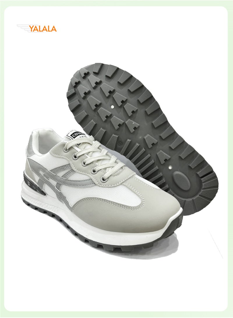 YALALA Men's Classic Mesh Lace-up Sneakers| Fashion Stylish Running Shoes, Breathable Ultra Lightweight Anti-slip Soft Sole, Good for Walking Running Jogging Sports Outdoor Gym Athletic Activities  - Image 5