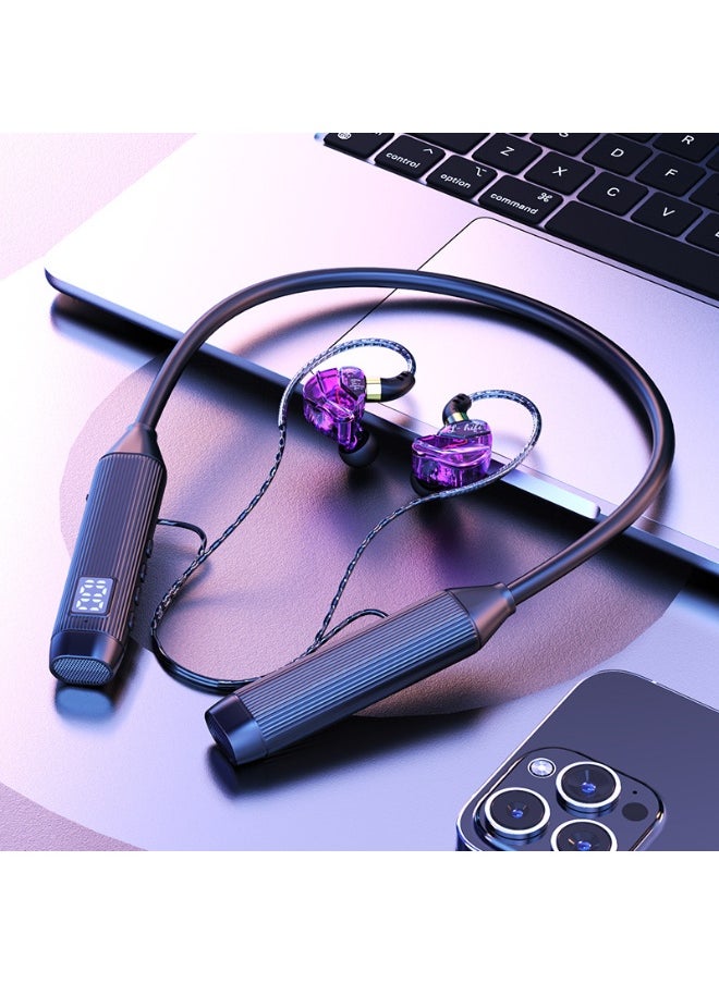 Generic - Neckband Bluetooth Headphones with Long Battery Life and Noise Cancellation - Wireless In-Ear Sports Earphones for Apple and Android - Image 1