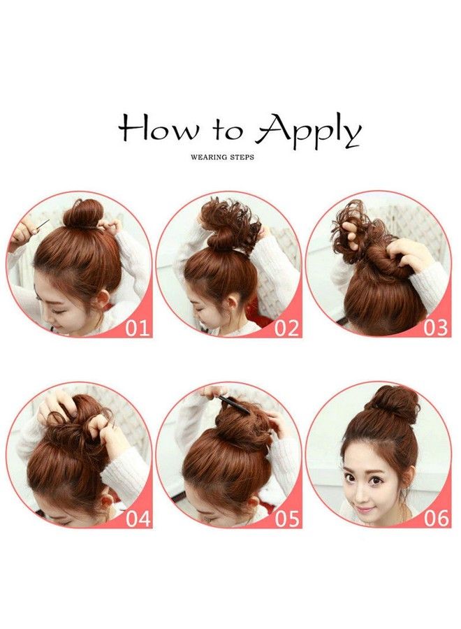 Akashkrishna Women's and Girl's Synthetic Hair Bun Extension (Natural Brown, 30 gm) -Combo Set of 2 - Image 5