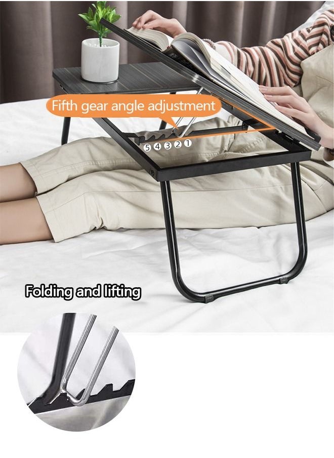 يولو - مكتب محمول قابل للطي مع حامل الكأس، طاولة سرير محمولة للكمبيوتر المحمول والكتابة - Image 1