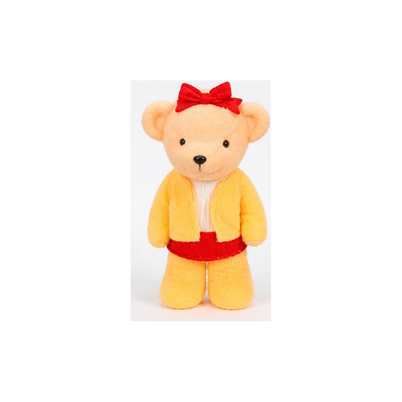 Teddy Bear Plush Toy for Kids, Yellow and Red Stuffed Animal - Image 1