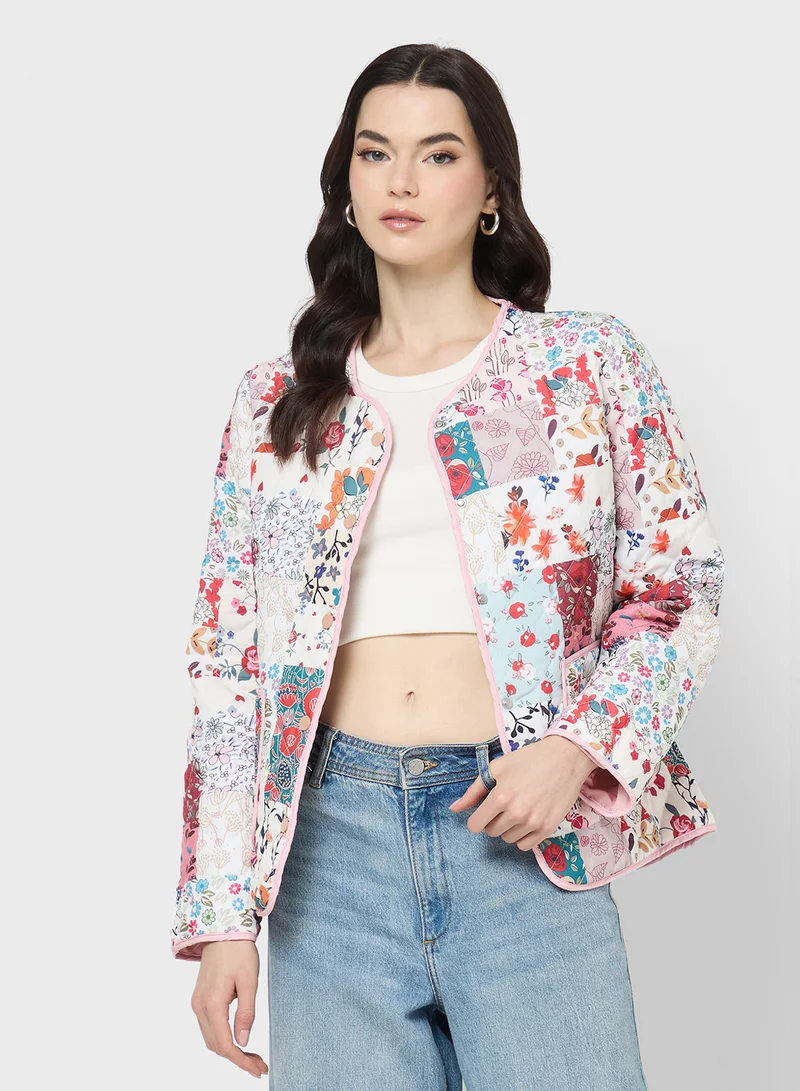جينجر Paisley Patchwork Quilted Jacket